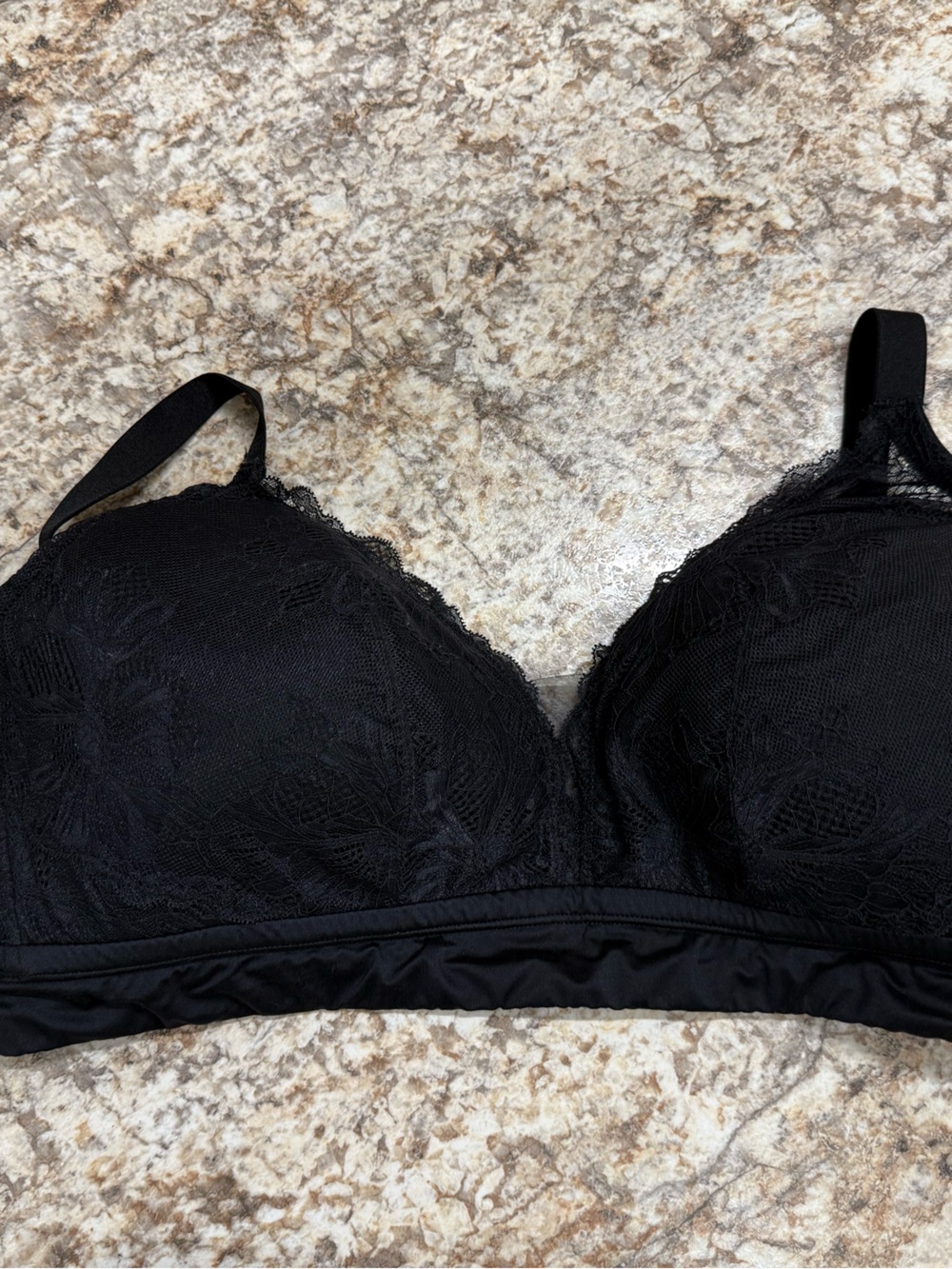 Auden Black Lace Wireless Bralette